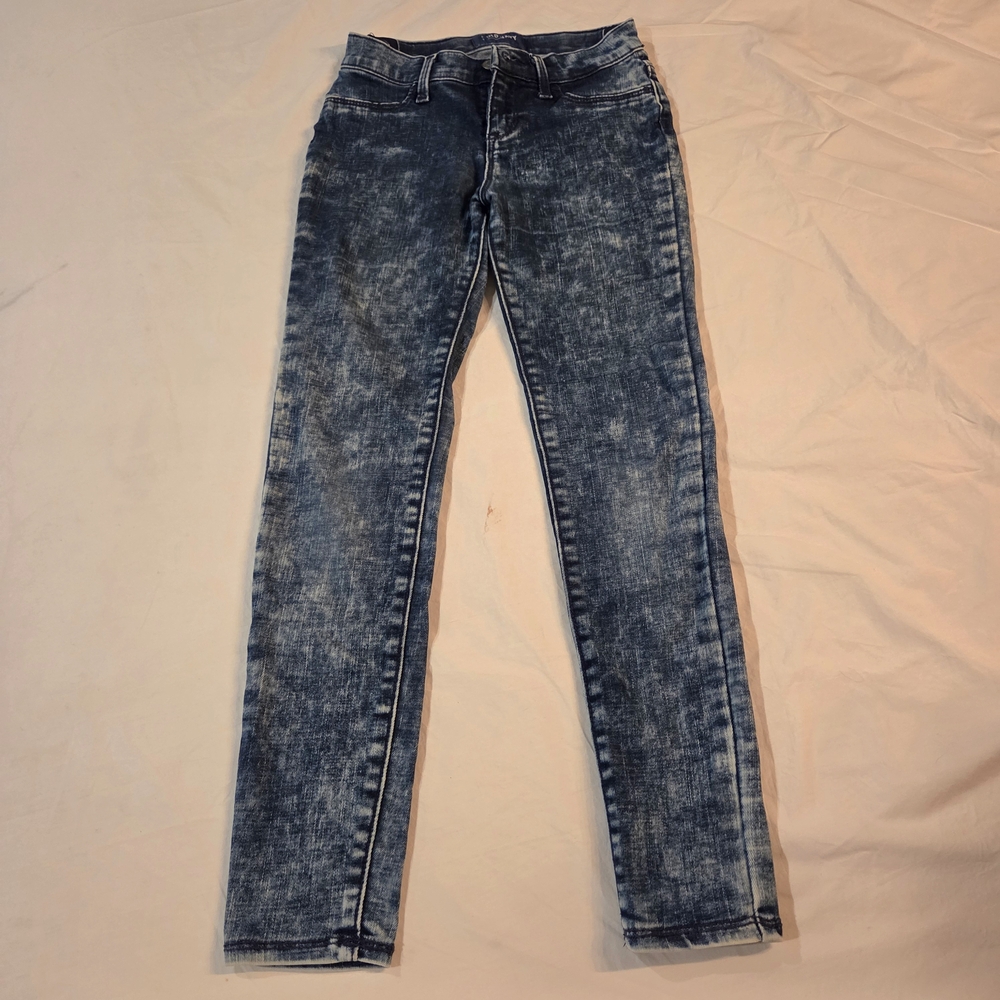 Women’s Acid Wash Skinny Jeans - Blue